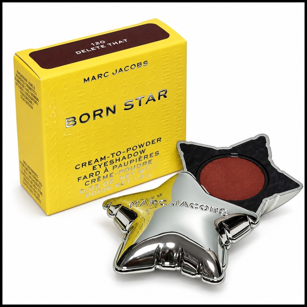 Marc Jacobs Born Star Cream-to-Powder Eyeshadow 120 Delete That Burgundy Star